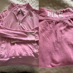 PINK quarter zip sweatshirt